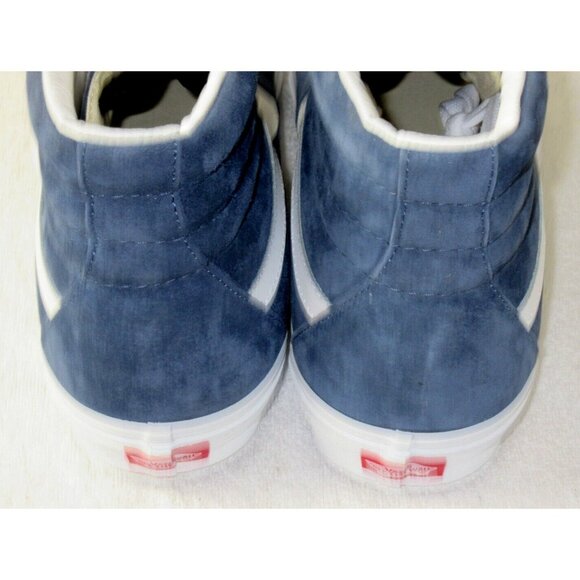 Vans Women's Sk8-Hi Pig Suede Vintage Indigo Blue White Skate shoes Size 8.5 NIB - Picture 5 of 5